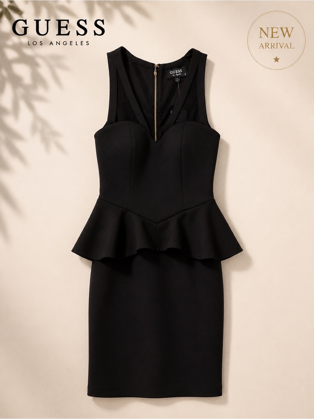 🆕~Guess Black Peplum Dress ~